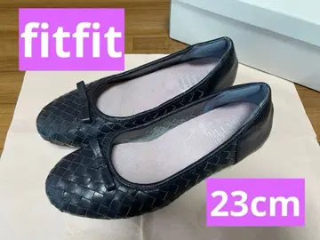 fitfit 네이비 뜨개질 디자인 플랫슈즈 23cm 외반모지