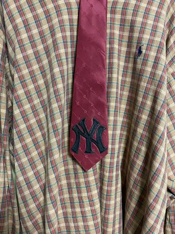 넥타이 NY 로고 Cityboy 짧은 기장 해외 양키스 얼룩 없음