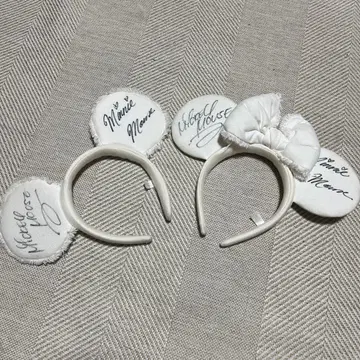 디즈니 머리띠 미키 미니 화이트 사인 포함