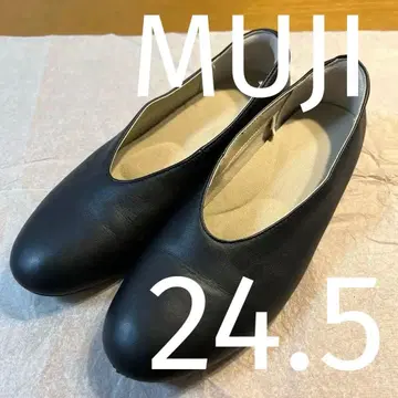 무인양품 블랙 플랫슈즈