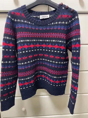 laura ashley 페어아일 패턴 니트 S