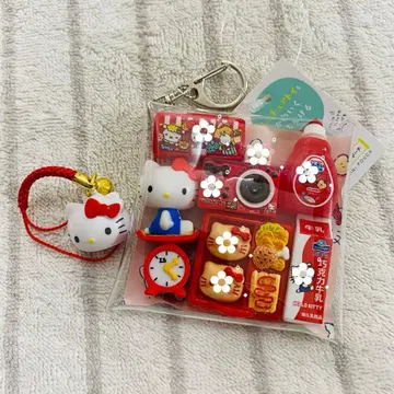 가챠 파우치 헬로키티 미니어처 완구 세트 키링