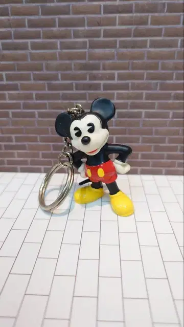 빈티지 미키마우스 피규어 키링 애니메이션 얼굴