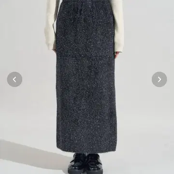 FREAKS STORE 라메 페더 스커트/니트 스커트