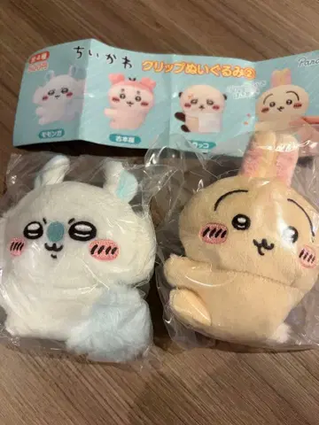 치이카와 (먼작귀) 클립 봉제 인형 토끼 모몽가 세트