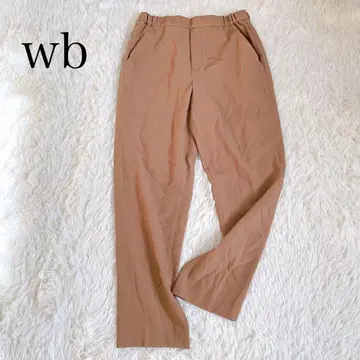 wb 더블비 테이퍼드 팬츠 브라운 36 허리밴딩
