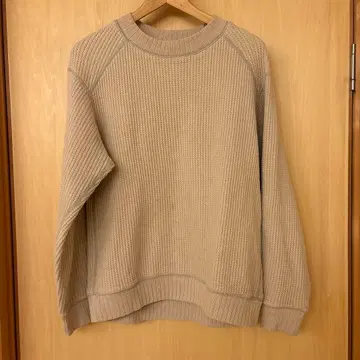 Jackman 베이지 와플 편직 니트 M