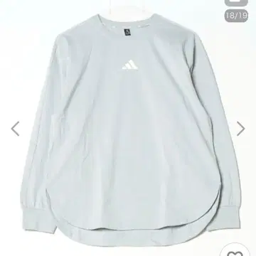 adidas 라이트 블루 긴팔 롱T 스포츠용 러닝용