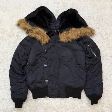 702 알파인더스트리 N-2B 플라이트 자켓 L 블랙 블랙