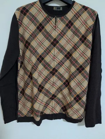 [ 새상품급 ] DAKS 닥스 체크 무늬 고급 니트 가디건 미사용품