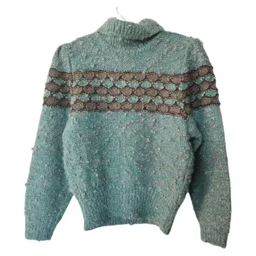 여성용/미세스/시니어 GROVE 터틀넥 스웨터 니트 레트로