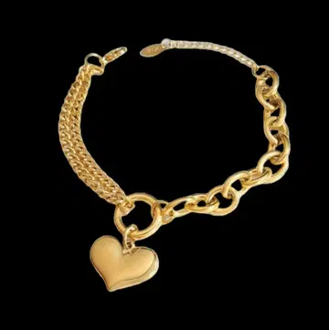 [ N045 ] 여성용 골드 하트 팔찌 액세서리 남성용
