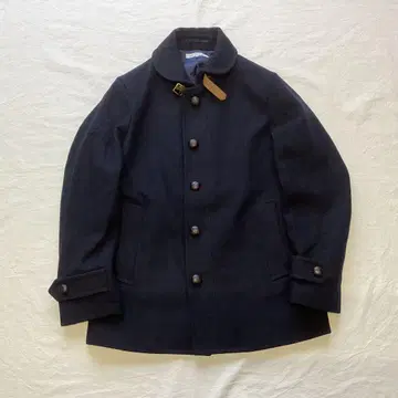 GREEN LABEL RELAXIING 멜톤 하프 코트 네이비 S