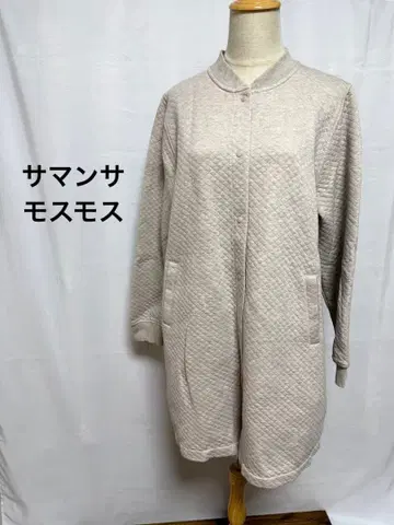 사만사 모스모스 베이지 퀼팅 롱 코트