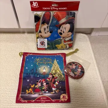 도쿄 디즈니 리조트 2023 크리스마스 타월 세트 새상품, 미사용