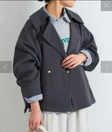 [ 새상품 ] un dix cors (앤디콜) 더블 페이스 숏코트