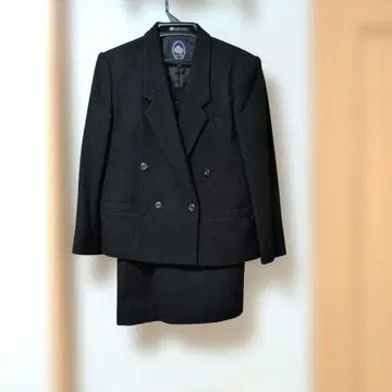 9호 블랙 스커트 수트 더블 버튼