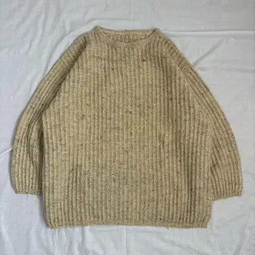 니트 네프 트위드 오버 사이즈 L 아이보리 이탈리아제 심플