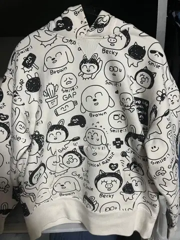 GAP 캐릭터 패턴 후드티 XS