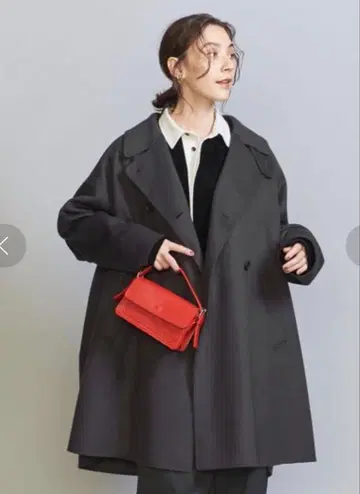 BEAUTY&YOUTH 리버 판초 코트 XS 다크 그레이