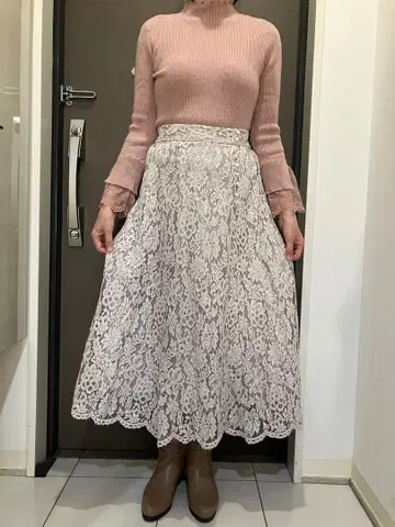 natural couture 레이스 스커트 & 니트
