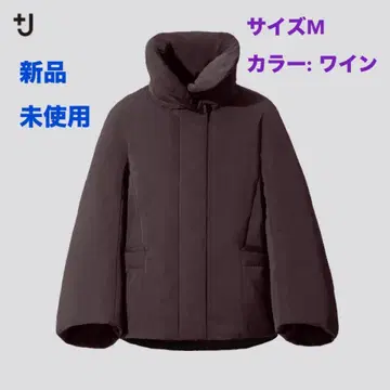 새상품 유니클로 플러스J 질 샌더 다운 자켓 와인 M