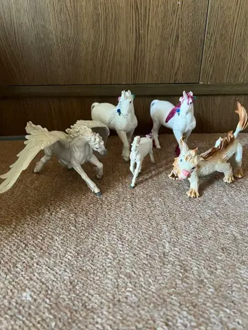 사파리 유니콘 페가수스 드래곤 피규어 5개 세트 판타지