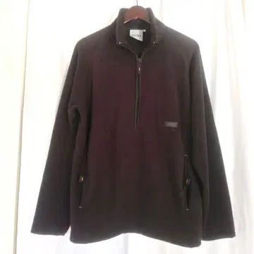 AIGLE 풀오버 에이글 남성용 하프 지퍼 블랙 와플 원단