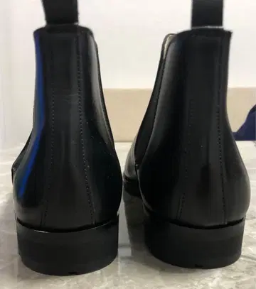 사이드 고어 부츠 첼시 부츠 블랙 천연 가죽 비브람