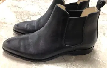 사이드 고어 부츠 첼시 부츠 블랙 천연 가죽 비브람 27cm