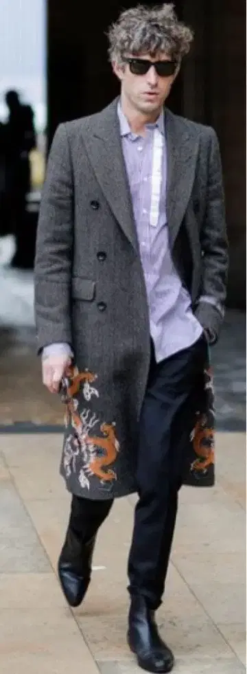 사이드 고어 부츠 첼시 부츠 블랙 천연 가죽 비브람 27cm