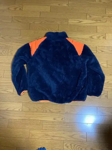 플리스 자켓 네이비 오렌지