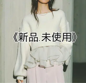 COCODEAL 페플럼 블라우스 x 퍼프 슬리브 니트 세트