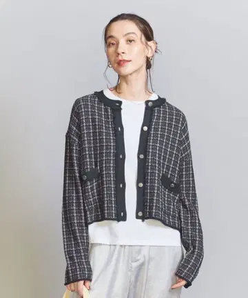 BEAUTY&YOUTH UNITED ARROWS 트위드 니트 가디건