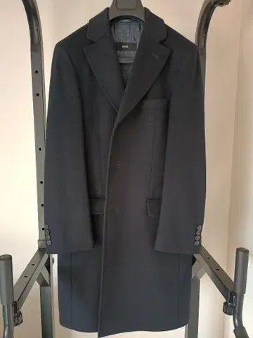 HUGO BOSS 네이비 체스터 코트