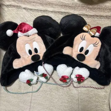 디즈니 크리스마스 팬캡 미키 미니 세트
