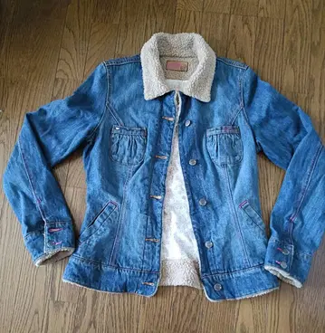 FOX 데님 자켓 G 보아 포함 여성용 핑크 스티치