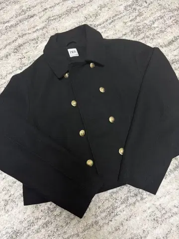 ZARA 더블 브레스트 자켓 BLACK/ Lsize