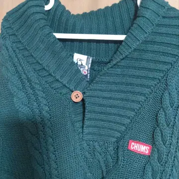CHUMS 니트 원피스 그린 니트 스웨터 플리스 원피스 M