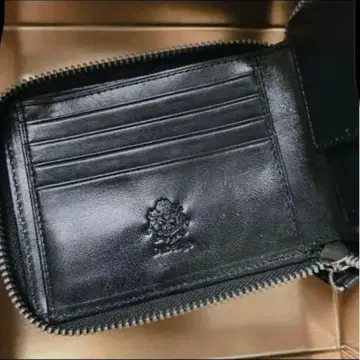 기간 한정 Dubeige 블랙 가죽 접이식 지갑