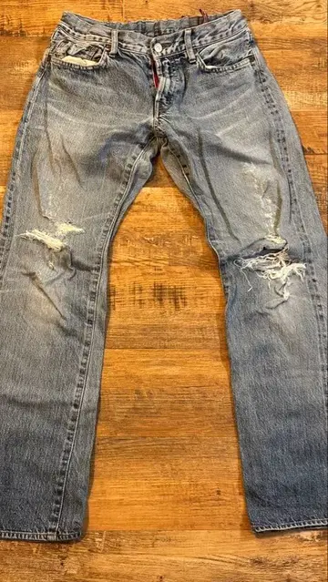 DENIM&DUNGAREE 데미지 가공 청바지 150