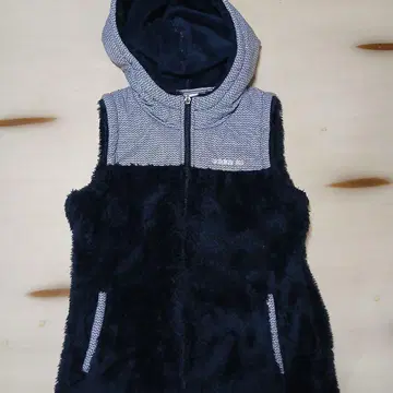 adidas 플리스 후드 부착 베스트 네이비