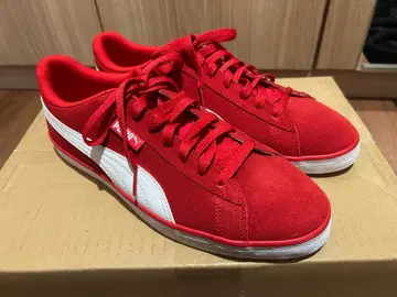 PUMA 스웨이드 스니커즈 레드