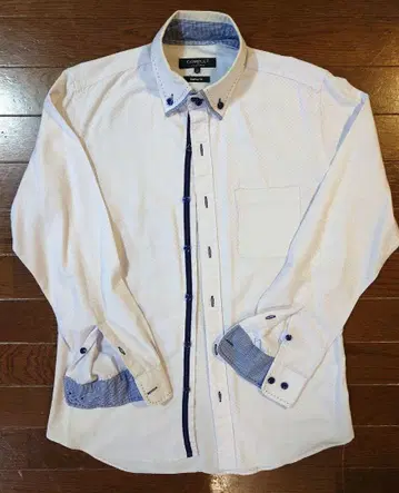 맨즈 멜로즈 드레스 셔츠 셔츠 블루 테이프