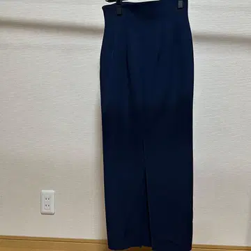 네이비 타이트 롱 슬릿 스커트