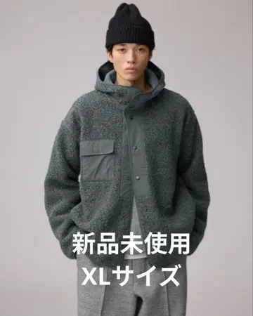 GU ENGINEERED GARMENTS 보아 플리스 스냅 후드티