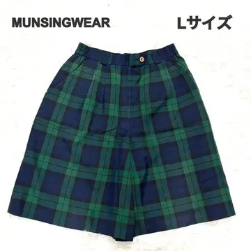 새상품급 MUNSINGWEAR 큐롯 팬츠 타탄 체크 L 사이즈