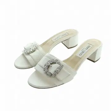 [ 미사용 새상품 ] JIMMY CHOO 화이트 오픈토 샌들