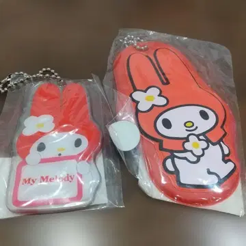 My Melody 키체인 거울 세트 빨간색
