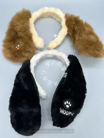 정품 USJ 유니버셜 스누피 머리띠 커플 세트